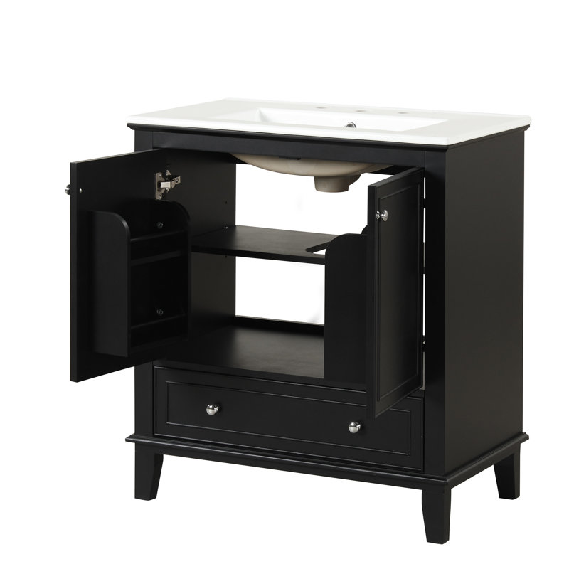 30'' Single Bathroom Vanity with Ceramic Top