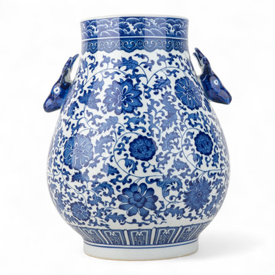 Vase bleu et blanc