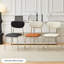Chaise d'appoint noire à dossier solide (ensemble de 2)-130153884