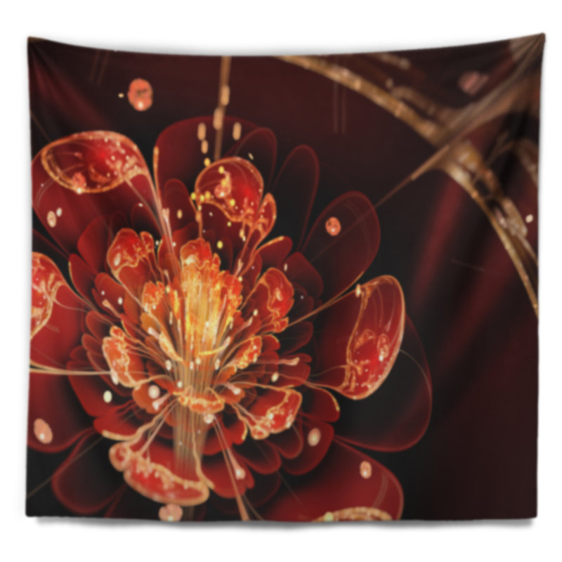 Tapisserie florale avec pétales de fleurs, H 32 po x l 39 po