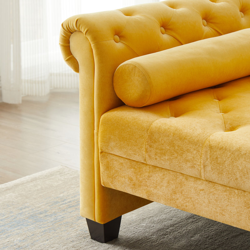Repose-pieds Crillon, Velours jaune