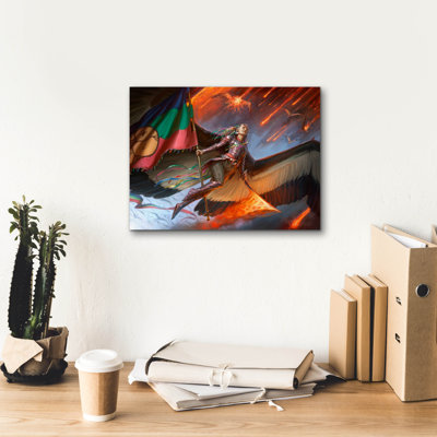 Epic Graffiti 'Inspiring Angel'  by Fesbra Canvas Wall Art, 16" x 12"