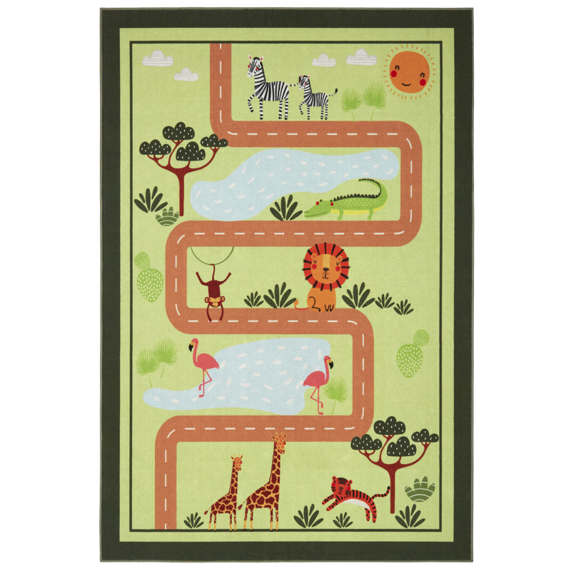 Upson Machine Washable Kids Rug, Rectangle 4' x 6'