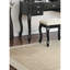 Tabouret de coiffeuse classique classique 1 pièce, noir, tiroir, contreplaqué, mobilier de chambre noir et miroir ouvert, contreplaqué, style contemporain