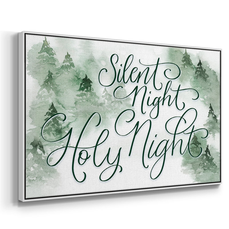 Holy Night-Framed Gallery Wrapped Canvas, H 17 po x l 25 po x P 2 po, Blanc