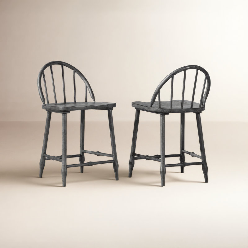 Country Living Vintage Market Counter Stool, Black