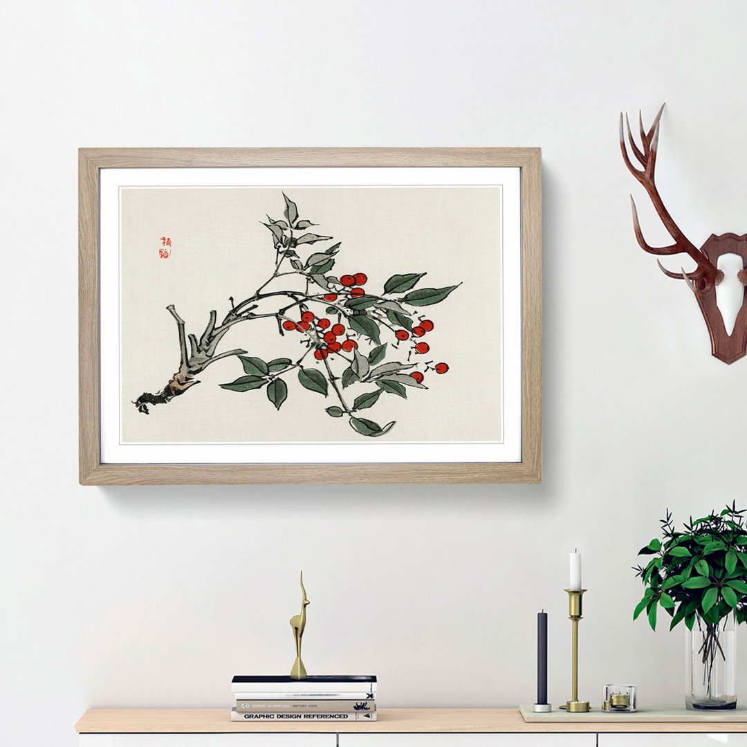 Firethorn Berries by Kono Baireir - Picture Frame Painting Print