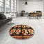 Tapis de zone rouge/brun/crème contemporaine-973538194