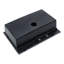 Évier de poste de travail en composite de quartz noir Waterfall Edge 33 x 22 pouces - bol simple, quartz épaissi, qualité commerciale