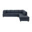 Ensemble de canapé modulaire 2 pièces réversible bleu foncé Dorris