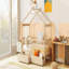 Lit simple en bois avec deux tiroirs-431715153