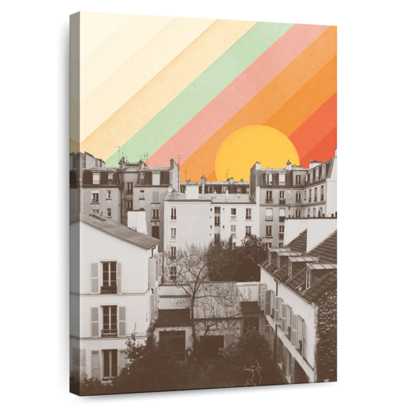 Sirci arc-en-ciel au-dessus de Paris, H 12 po x l 8 po