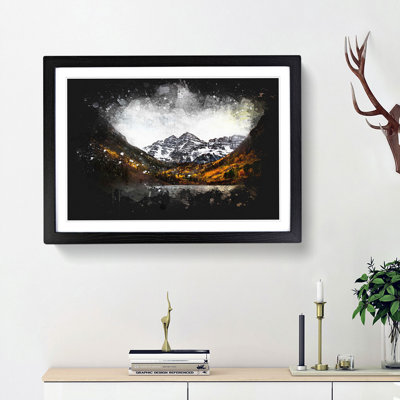 Maroon Bells Mountains in Colorado - Picture Frame Painting Print