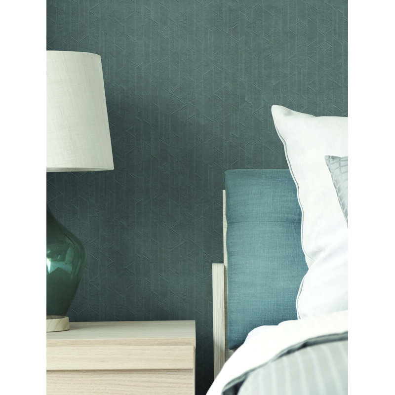 Geometric Wallpaper Roll, Aged Bronze