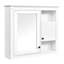 Armoire de rangement blanche pour salle de bain 32 po - murale avec miroir et 3 tablettes