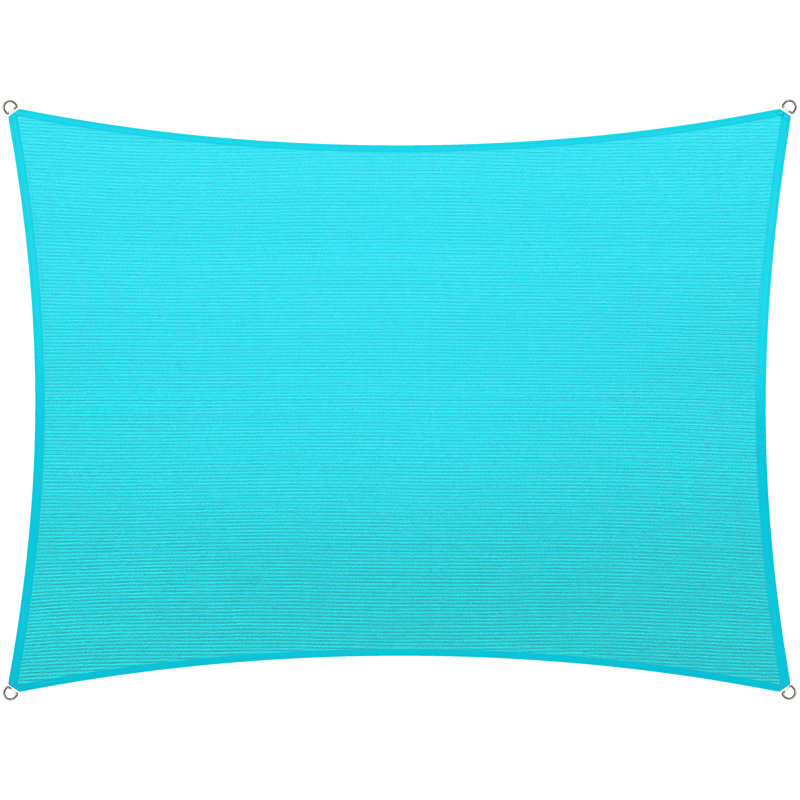 Toile d'ombrage rectangulaire ColorTree 12 pi x 16 pi - personnalisable, durable et résistante aux rayons UV, Turquoise