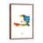 Classic Brown Wood Floater Framed