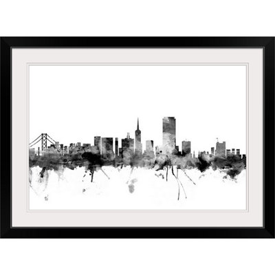 «Francy San Francisco City Skyline» par Michael Tompsett, impression