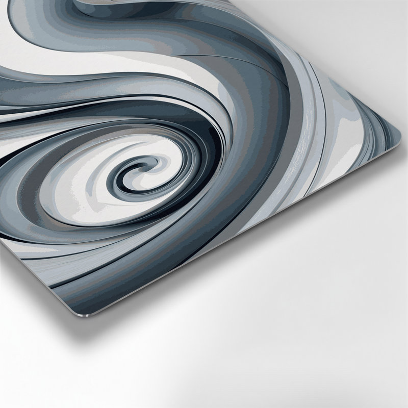 Art mural gris Biomorphic Abstraction 91, H 11 po x l 14 po
