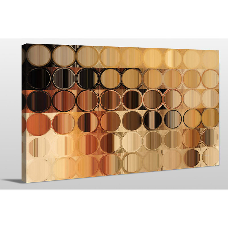 «Circles and Squares # 39», reproduction d'art, H 24 po x l 40 po x P 1,5 po, Toile tendue