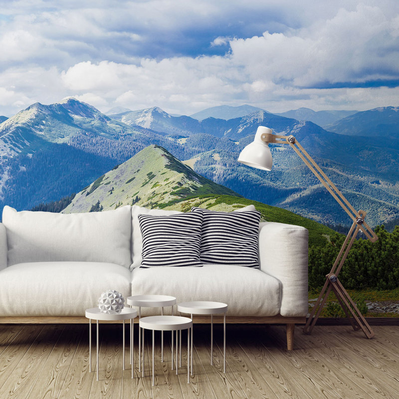 Panneau de papier peint paysage de montagne Beeler, L 100,08 po x l 96 po