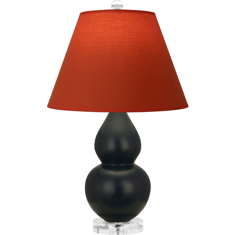 Petite lampe d'appoint à double gourde, Noir, Tanger / taupe