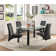 Aylo Upholstered Side Chair in Chrome (Set of 2)
