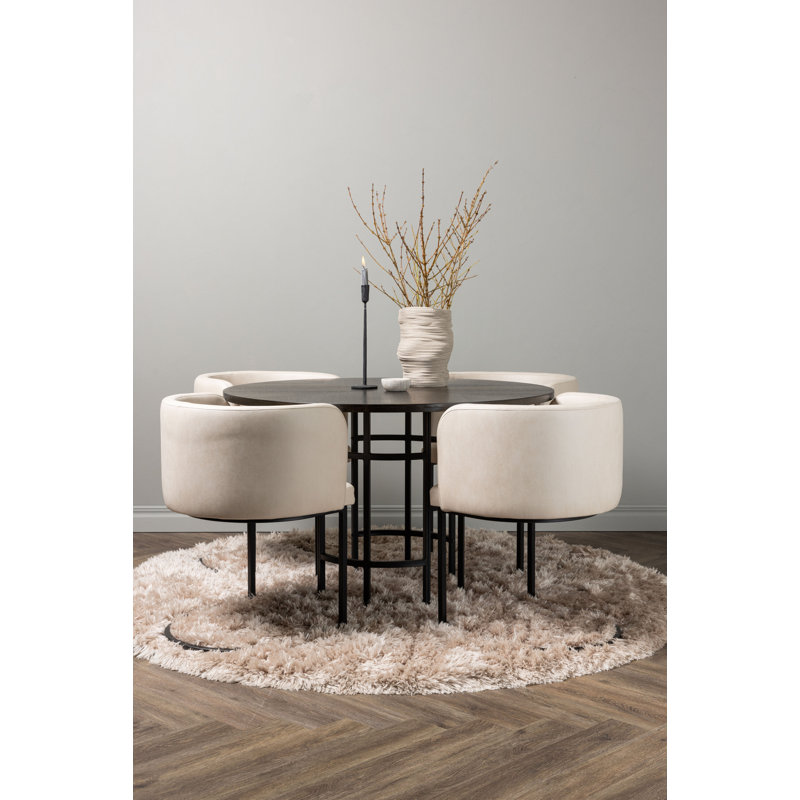 Adelia 4 - Person Dining Set, Brown