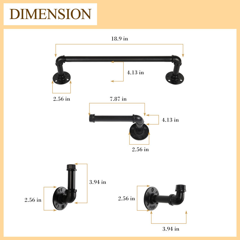 4 - Piece Bathroom Hardware Set