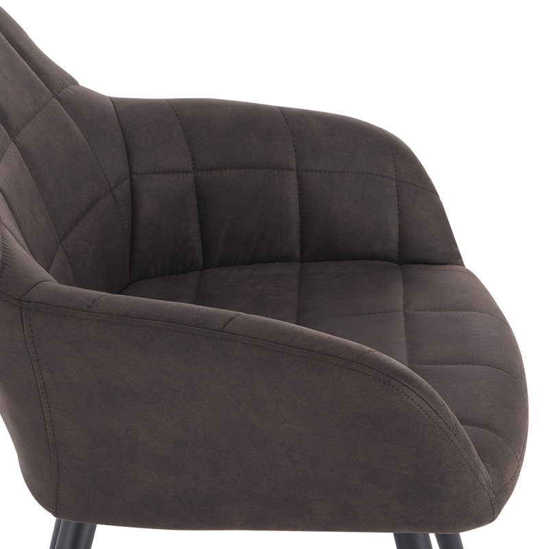 Pretor Upholstered Dining Chair, Dark Brown