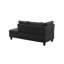 Canapé modulaire en forme de L avec porte-gobelet - Noir - droite