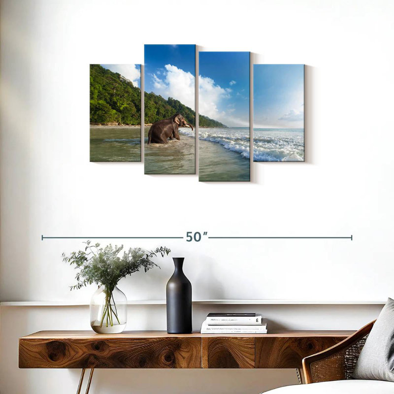 Brampt Havelock Island Elephant, 22" H x 36" W
