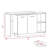 Chesterfield 2-Shelf 1-Drawer 3-Division Kitchen Island White-511489560