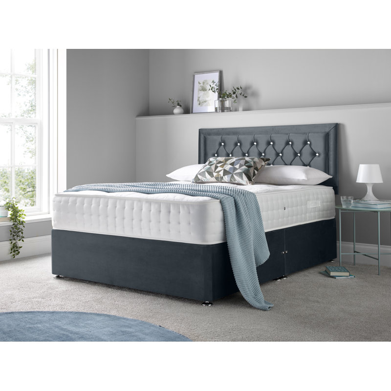 McBain Divan Bed Set, Super King (6'), Steel, No Drawers