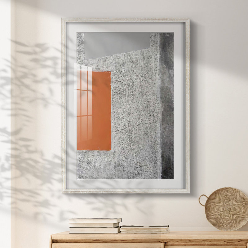 Quadratic Layout II - Impression encadrée, H 28,5 po x l 20,5 po, Blanc
