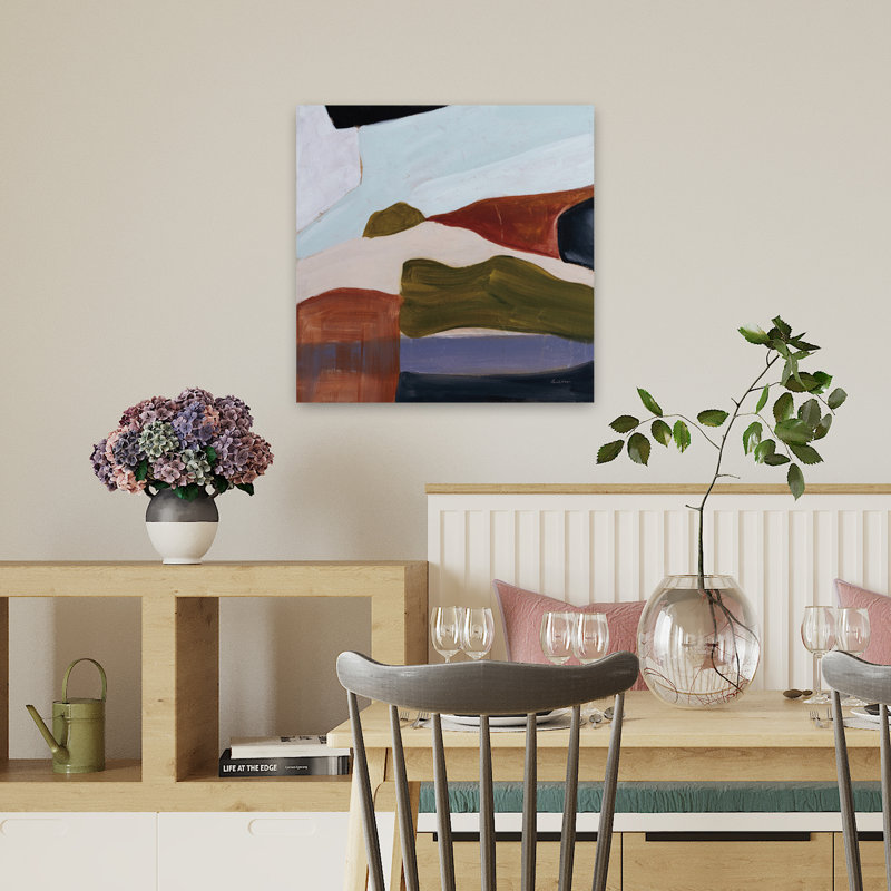 Habitation, art abstrait contemporain, H 18 po x l 18 po