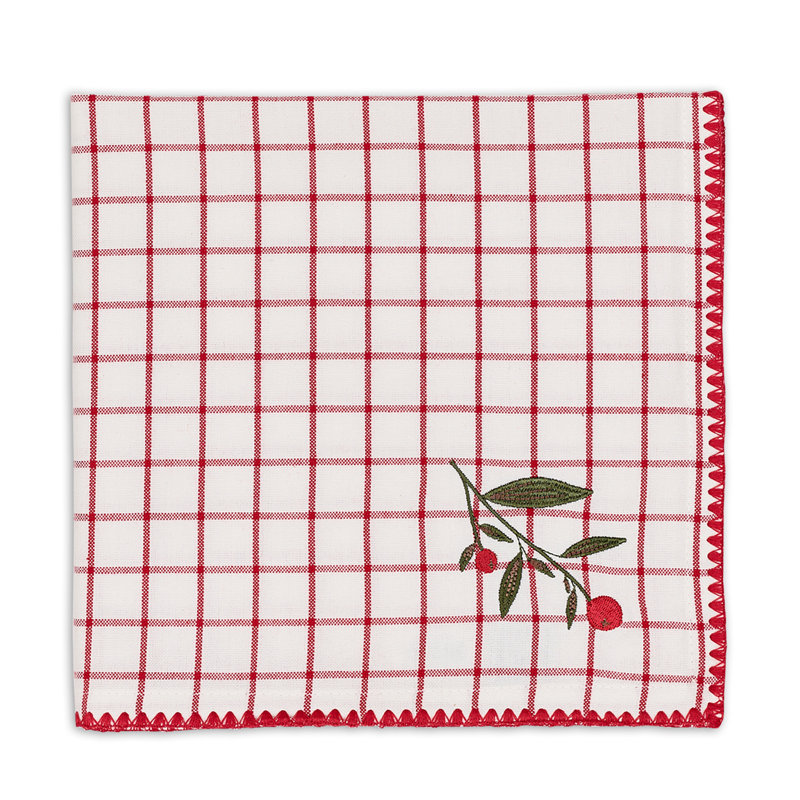 Emina Cotton Plaid Square Napkin