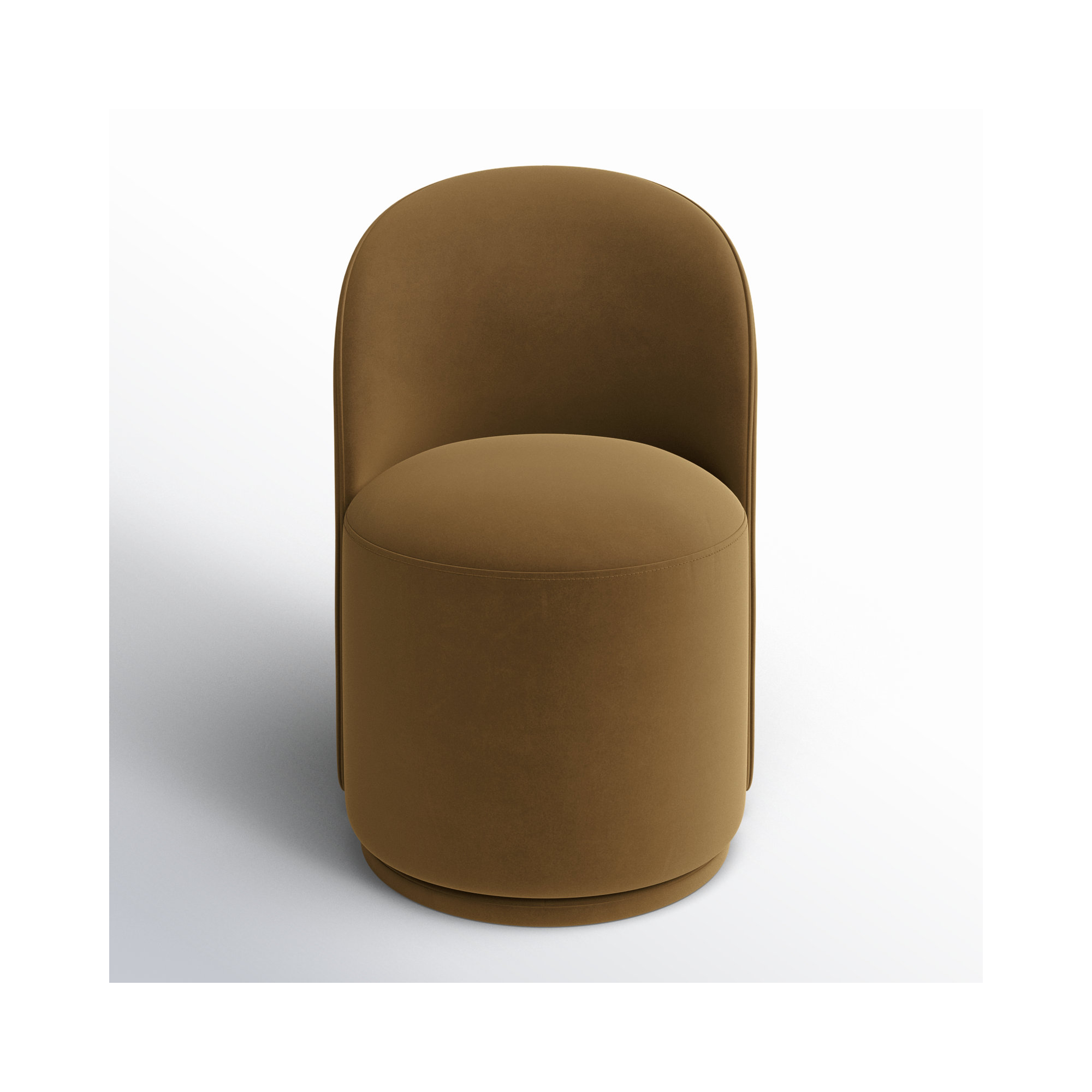 Sharlene Swivel Side Chair, Soren Ochre Performance Velvet
