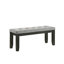 1pièce de style contemporain banc tissu rembourré capitonné pieds en bois fuselés chambre salon meubles de salle à manger