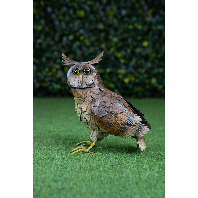 HIBOU EN MÉTAL H 13 PO