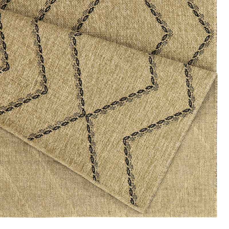 Earth Gcntl1010 Area Rug - Natural+Black 2.58 Ft. X 7.25 Indoor/Outdoor, Stain , Polypropylene, Flatweave Construction Collection Natural+Black, Polypropylene , , Suitable For High Traffic Areas