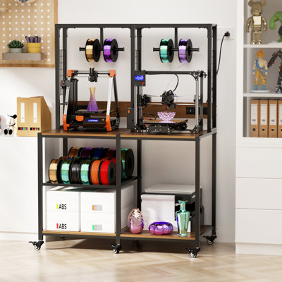 Double support pour imprimante 3D avec porte-filament robuste verrouillable de type T pour le bureau