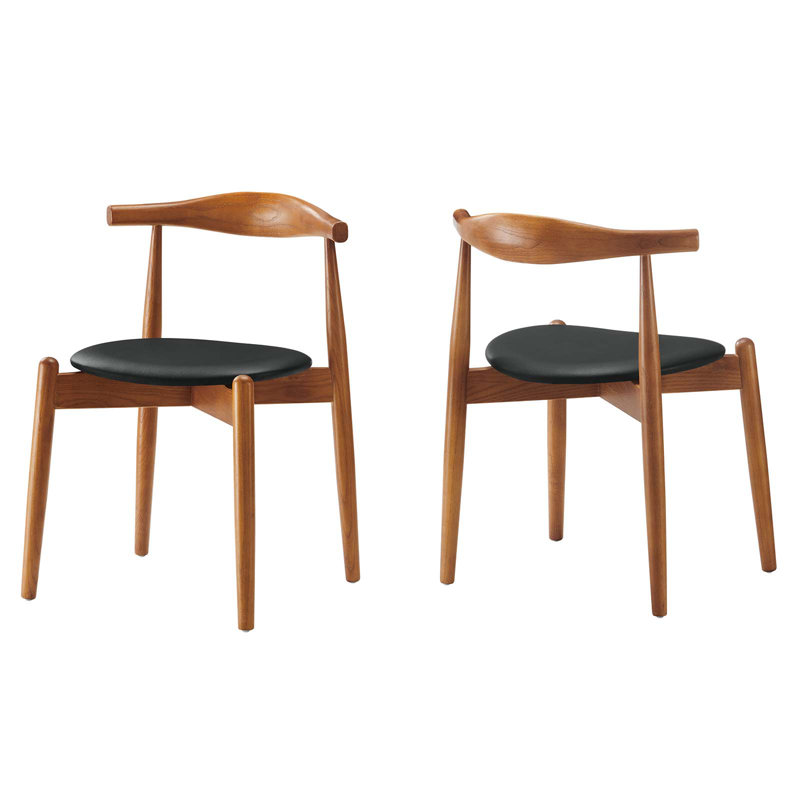Modway Stalwart Dining Chair Set, Black