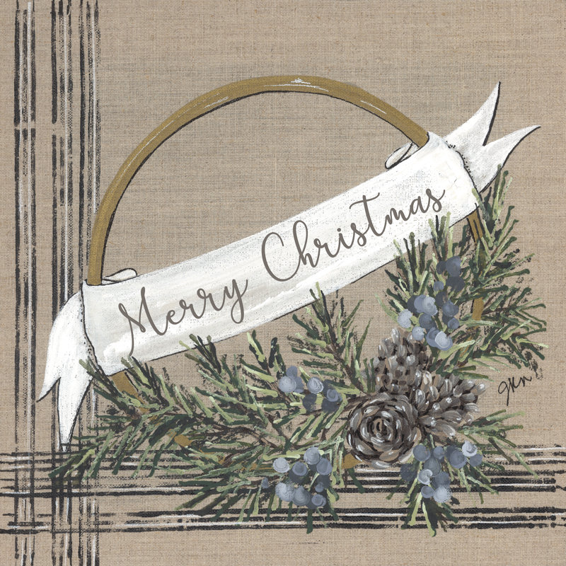 Joyeux Noël, H 30 po x l 30 po, Non, Cadre flottant blanc