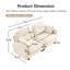 Causeuse en tissu de chenille pour canapé modulaire avec causeuse en nuage, conception de dossier à coussin touffeté, conception ergonomique, mousse haute densité, accoudoirs élégants, base en bois de haute qualité, convient aux salons.-596178540