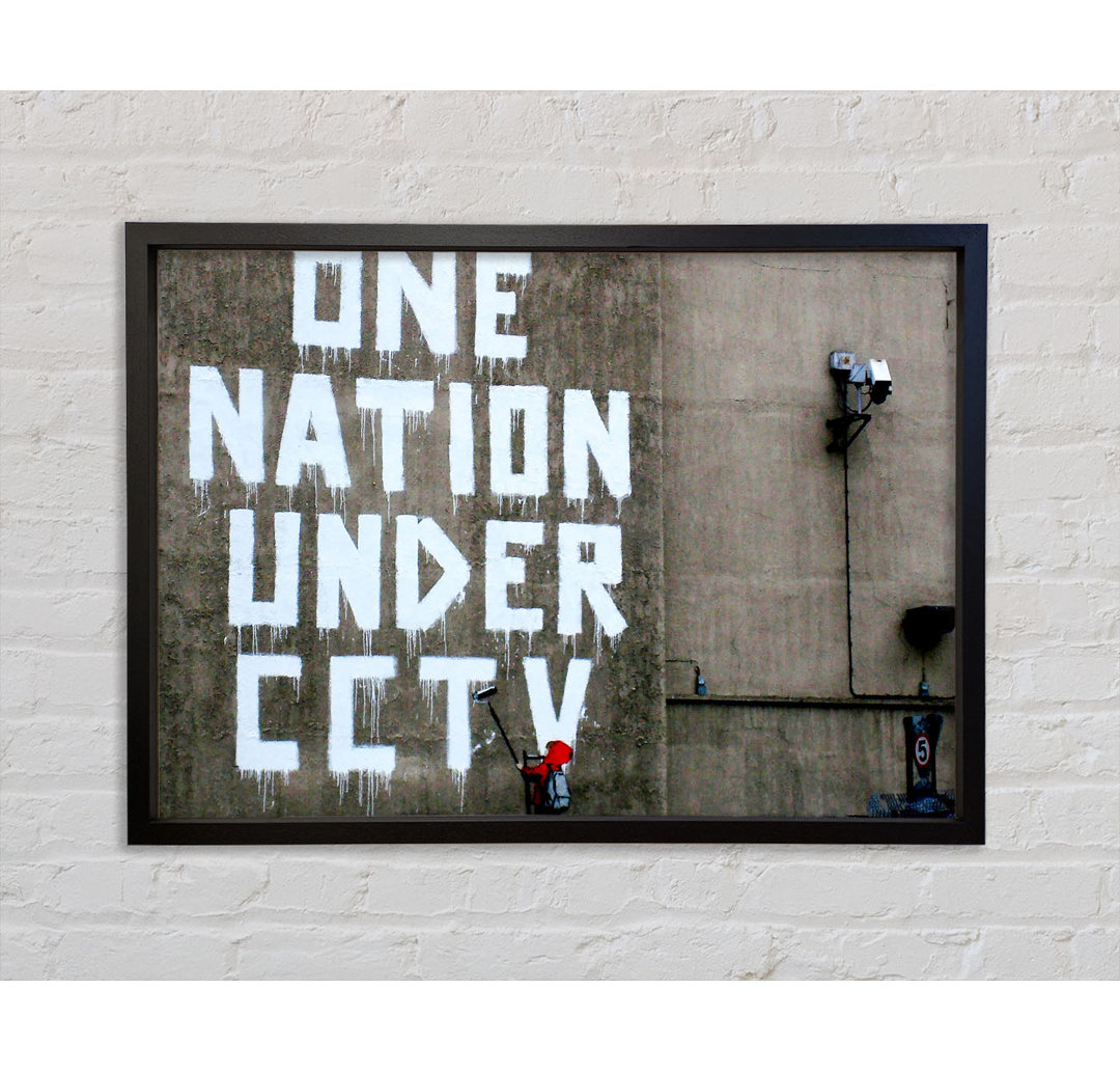 Gerahmtes Wandbild One Nation Under CCTV