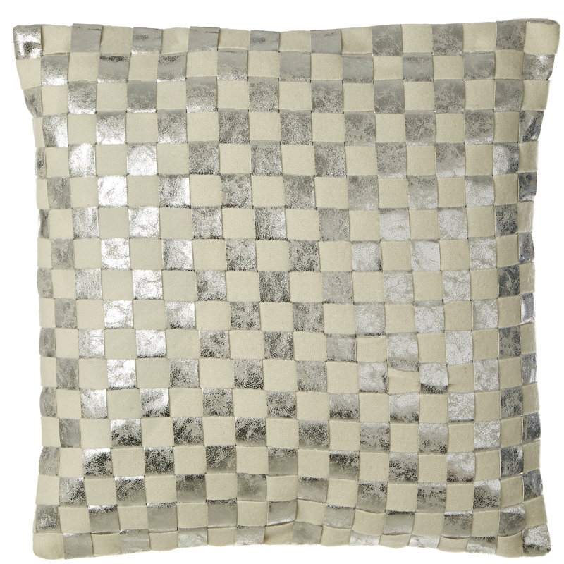 Almandine Square Throw Cushion, Grey/Silver