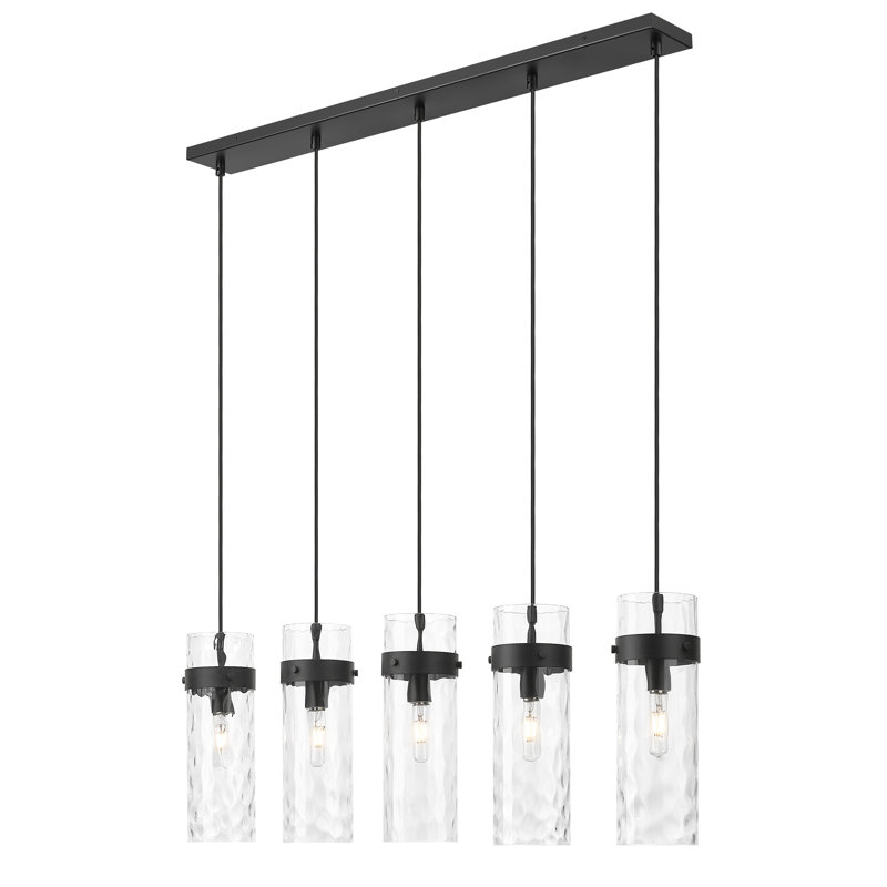 Lustre linéaire à 5 lumières Magruder, Noir mat