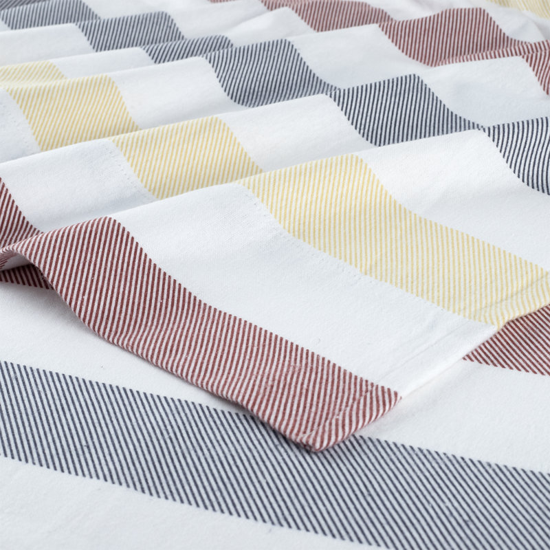 Taies d'oreiller en flanelle de coton brossé Pointe GSM 180 g / m² Pointehaven, Rayé Cabana