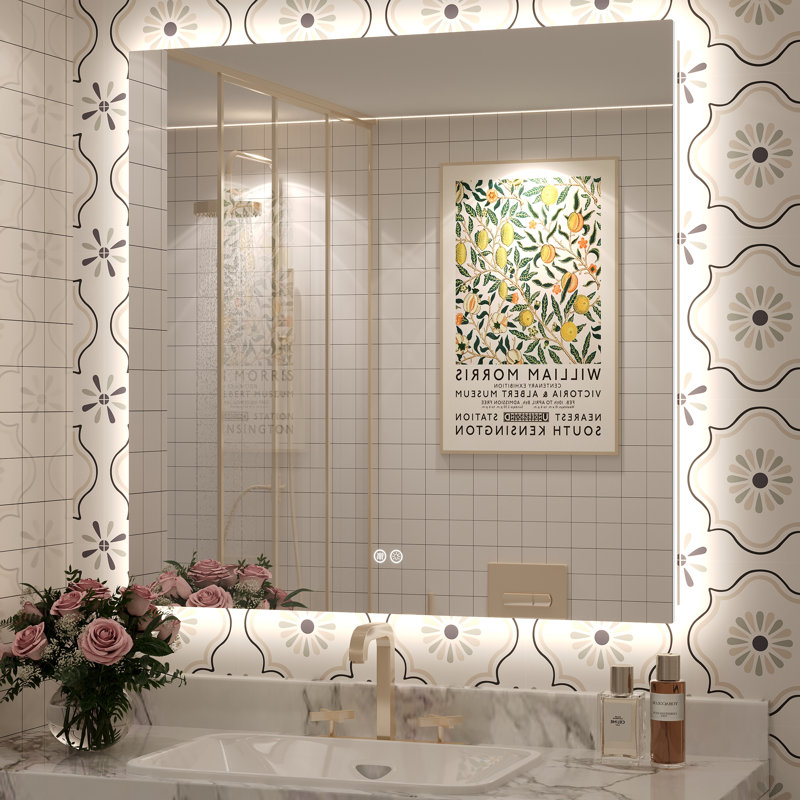 Miroir de salle de bain mural Molly, 32 po x 32 po , Rectangulaire